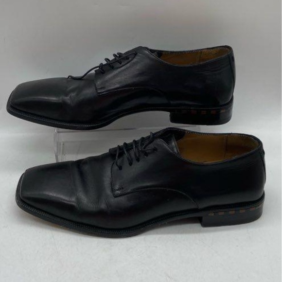 Louis Vuitton Authentic Men's Black Leather Square Toe Derby Dress Shoes Size 9 - Picture 1 of 8